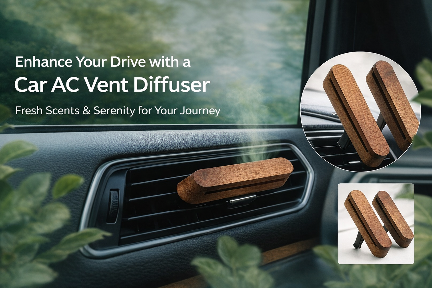 Car ac wooden vent banner by 1ved